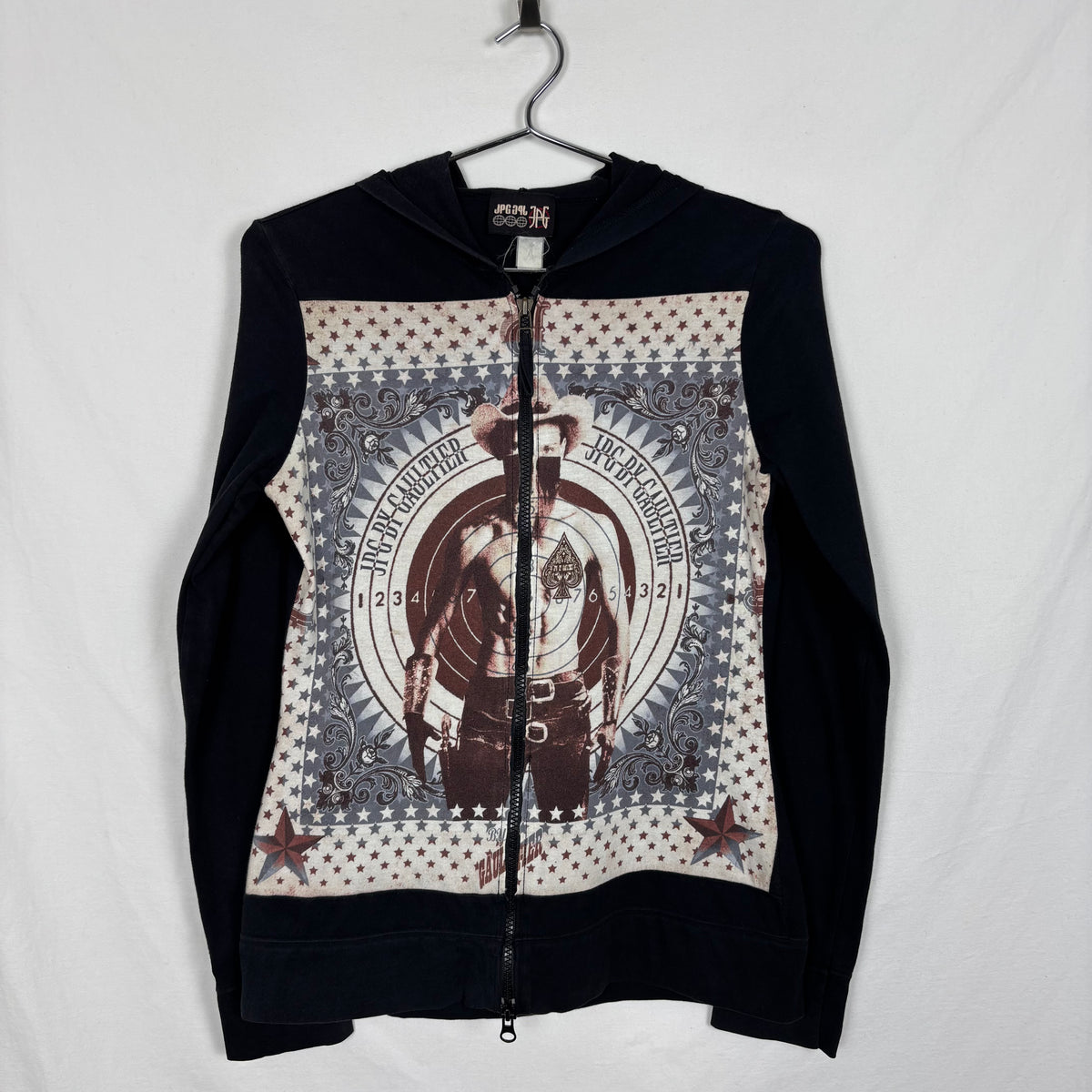 ジャンポールゴルチェ COWBOY Target Hoodie Archive SS00 Jean Paul Gaultier Cowboy Target Graphic Zip Up Hoodie – Boketto
