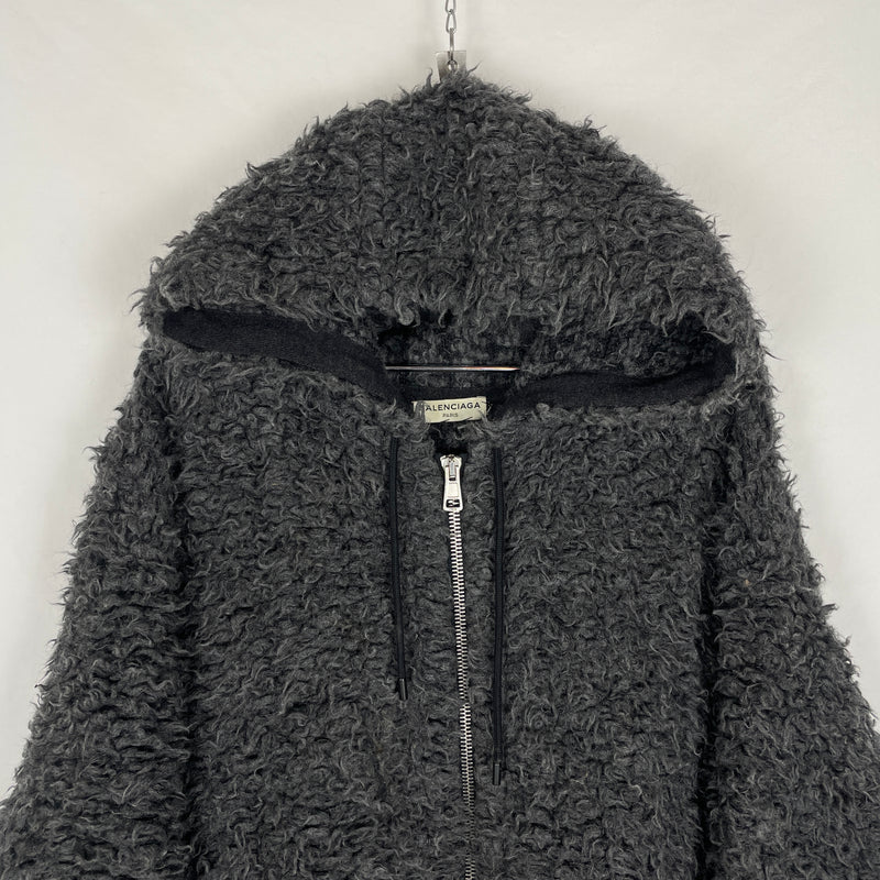 Fall/16 Balenciaga Oversized Faux Fur Hoodie
