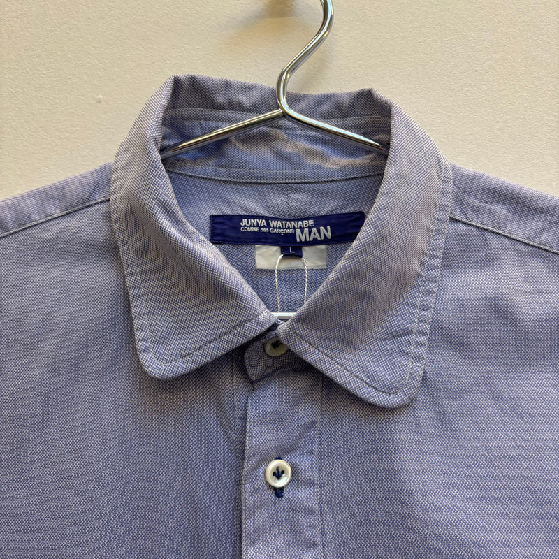 Junya Watanabe Blue Stitching Button Up Shirt