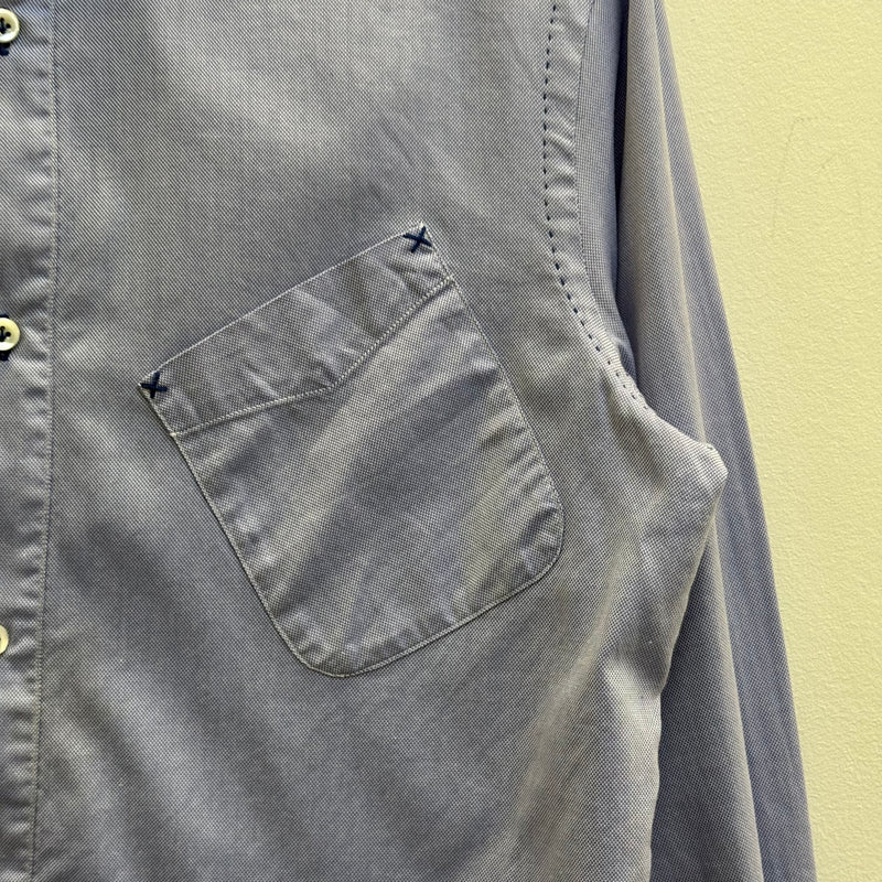 Junya Watanabe Blue Stitching Button Up Shirt