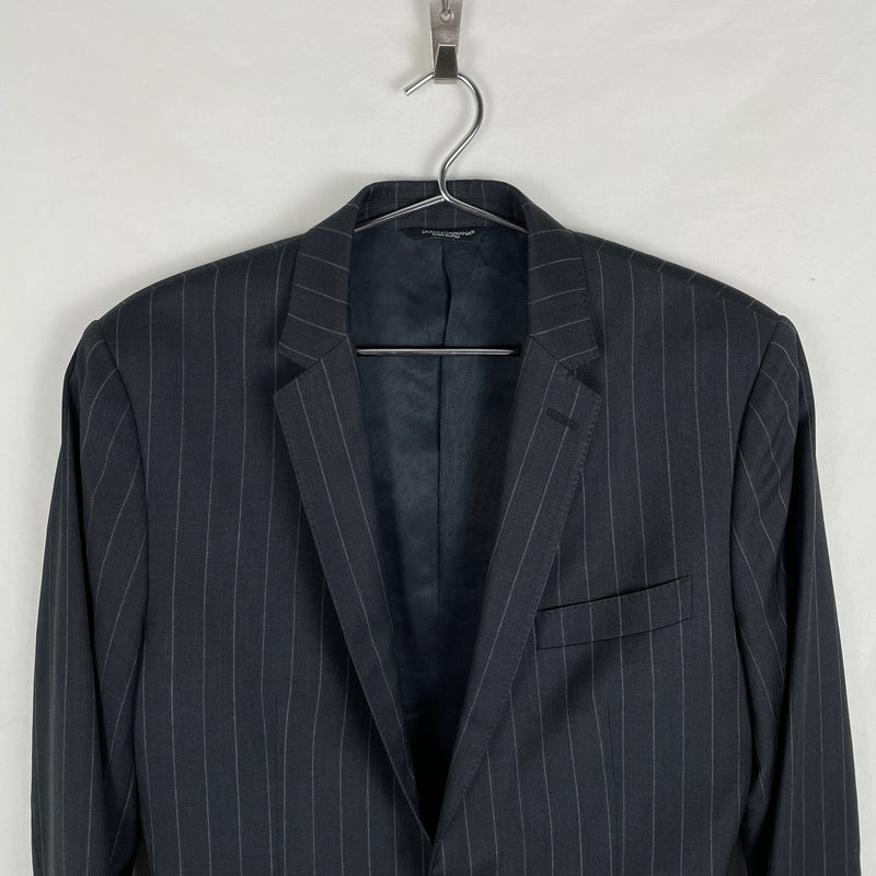 00s Dolce & Gabanna Suit Set Dark Grey Pinstripe