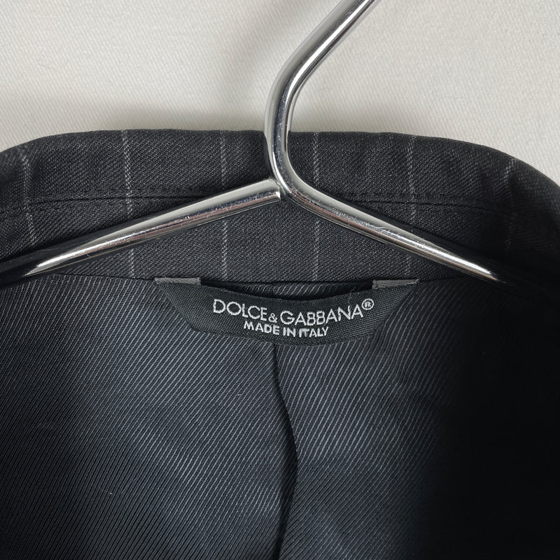 00s Dolce & Gabanna Suit Set Dark Grey Pinstripe