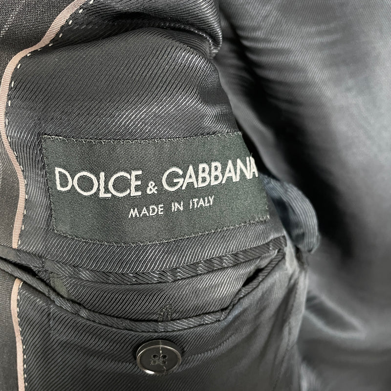 00s Dolce & Gabanna Suit Set Dark Grey Pinstripe