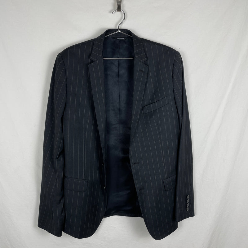 00s Dolce & Gabanna Suit Set Dark Grey Pinstripe