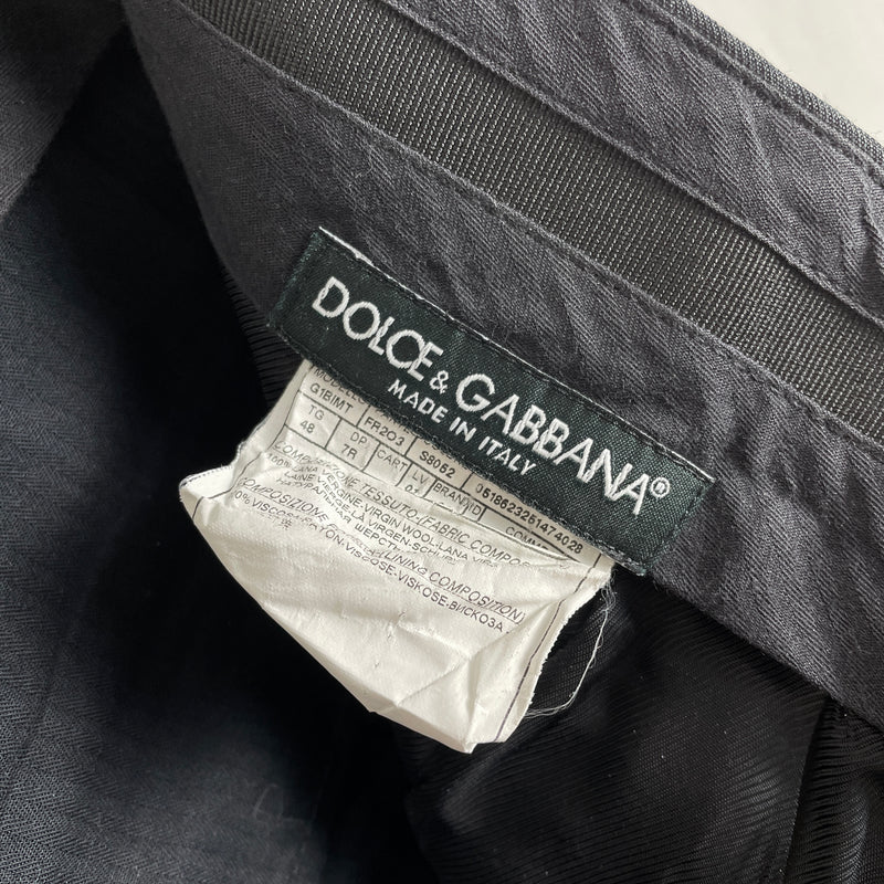 00s Dolce & Gabanna Suit Set Dark Grey Pinstripe