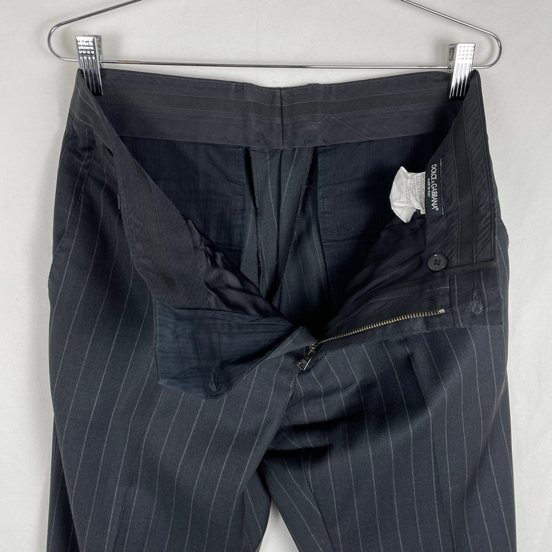 00s Dolce & Gabanna Suit Set Dark Grey Pinstripe