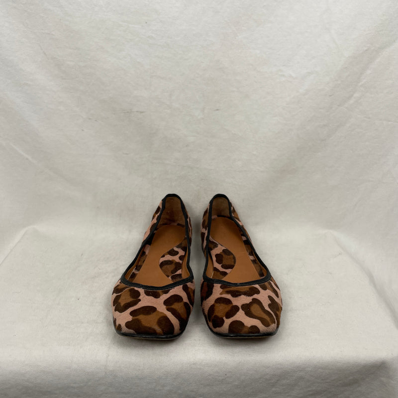 Celine Leopard Print Pony Hair Flats