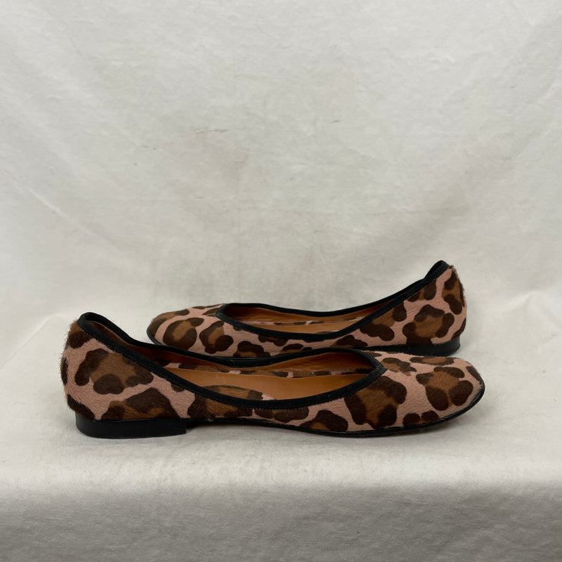Celine Leopard Print Pony Hair Flats