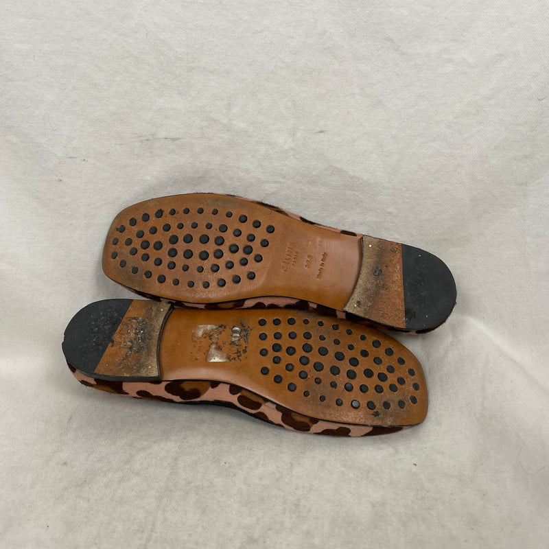Celine Leopard Print Pony Hair Flats