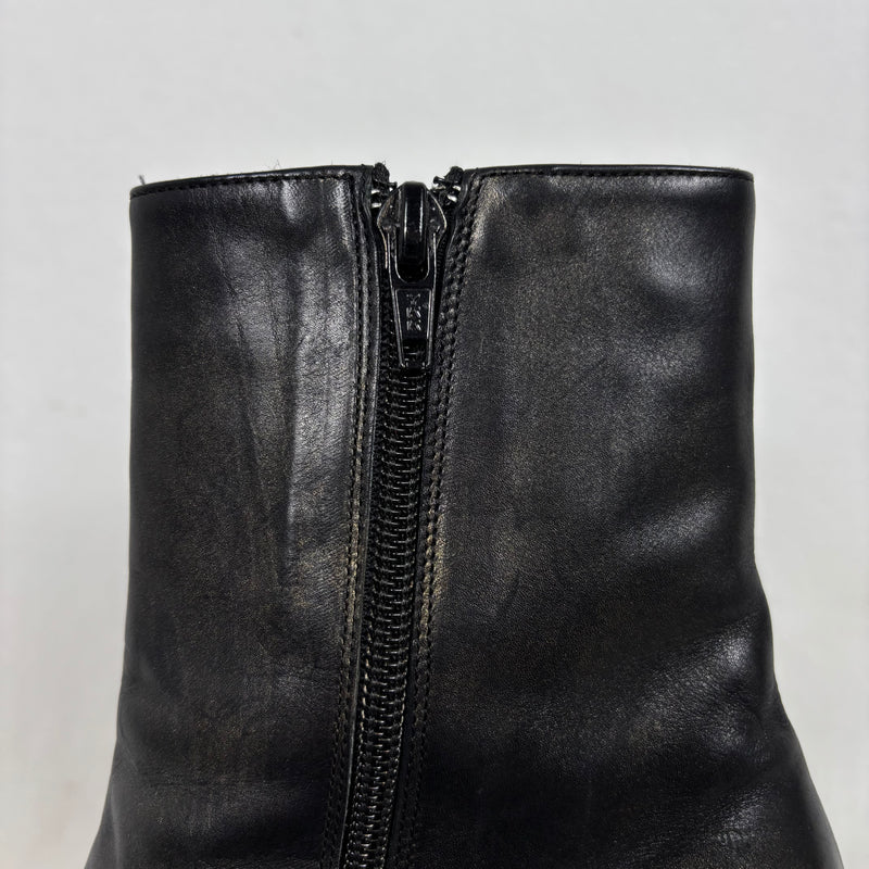 Ann Demeulemeester Leather Wedge Ankle Heel Boots
