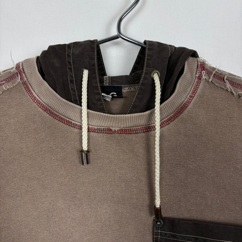 FW05 Dolce & Gabbana Layered Sweatshirt Hoodie