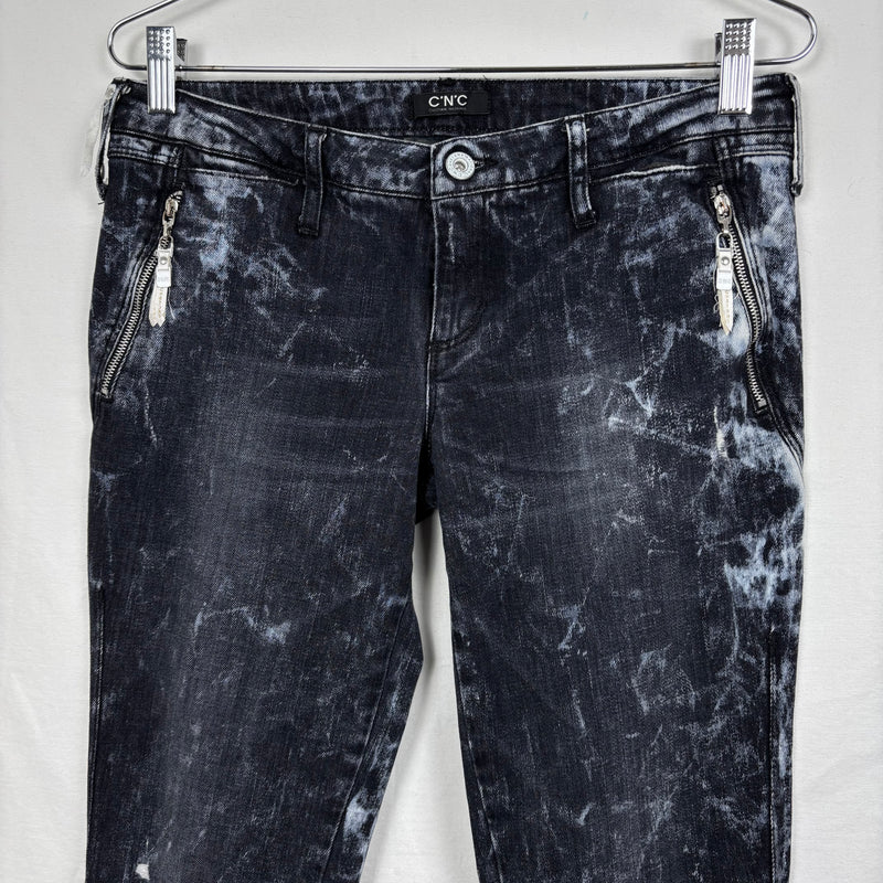 00s Costume National Acid Wash Skinny Jeans