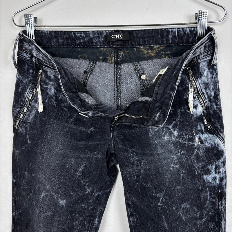 00s Costume National Acid Wash Skinny Jeans