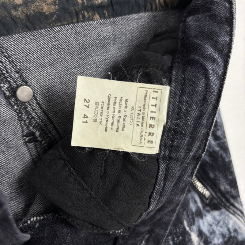 00s Costume National Acid Wash Skinny Jeans