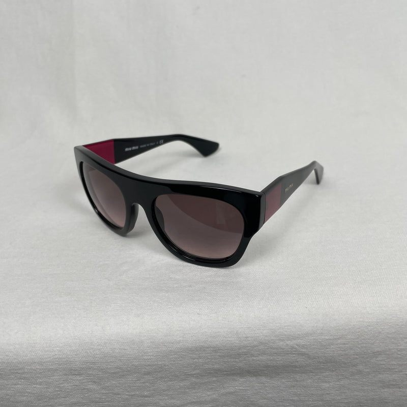 Miu Miu Black & Burgundy Tint Sunglasses