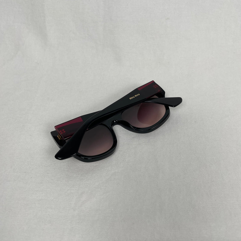 Miu Miu Black & Burgundy Tint Sunglasses
