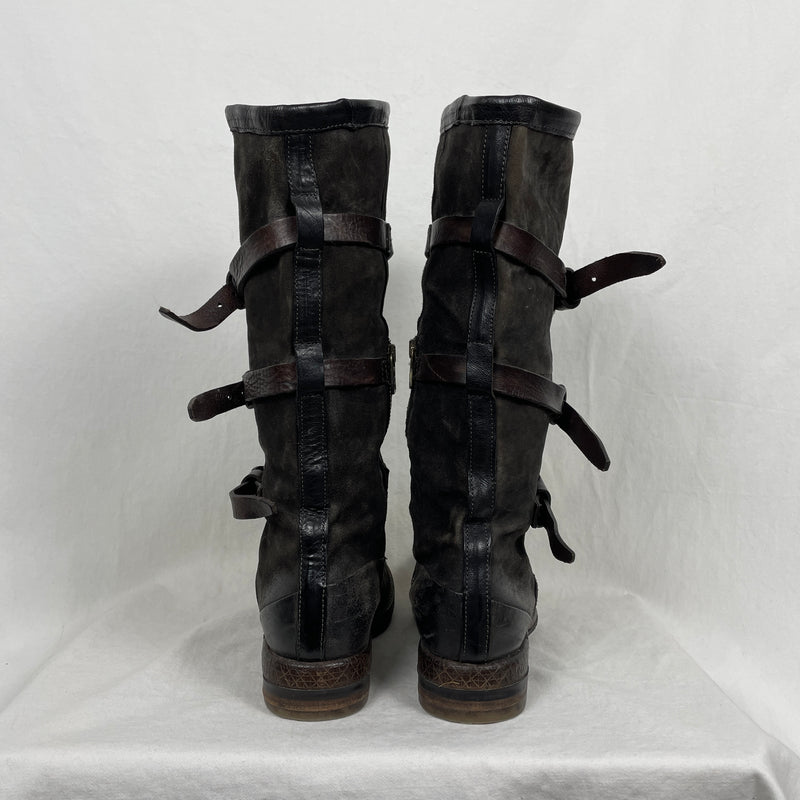 A.S 98 Buckle Mid-Calf Boots