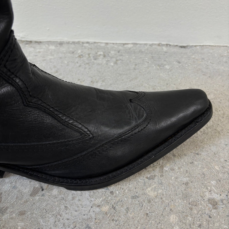5351 Pour Les Hommes Pointed Leather Cowboy Boots