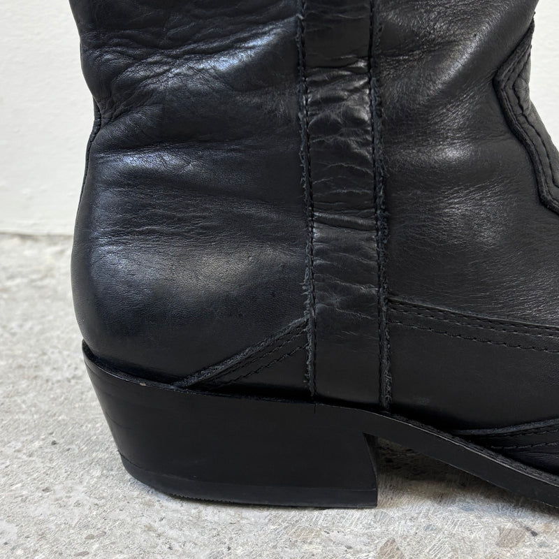 5351 Pour Les Hommes Pointed Leather Cowboy Boots