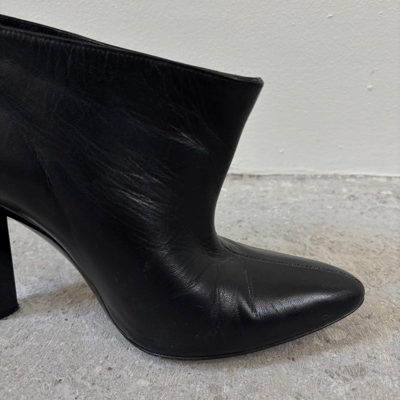 Balenciaga Leather Ankle Heeled Boots