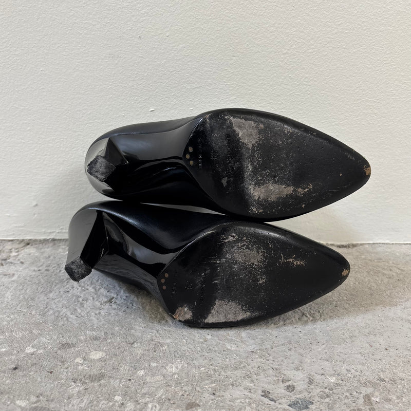 Balenciaga Leather Ankle Heeled Boots