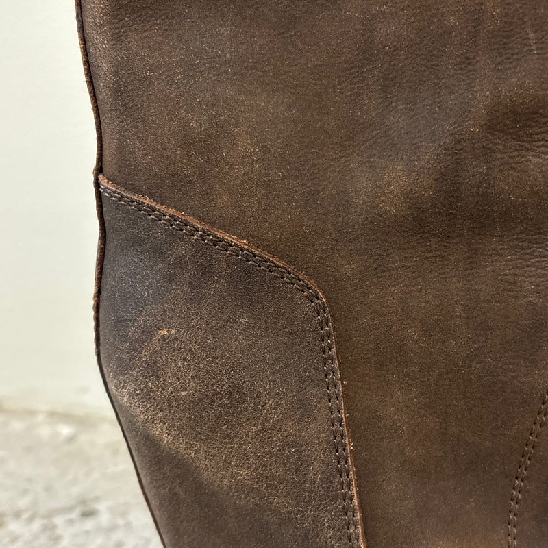 Rick Owens Leather Wedge Boots