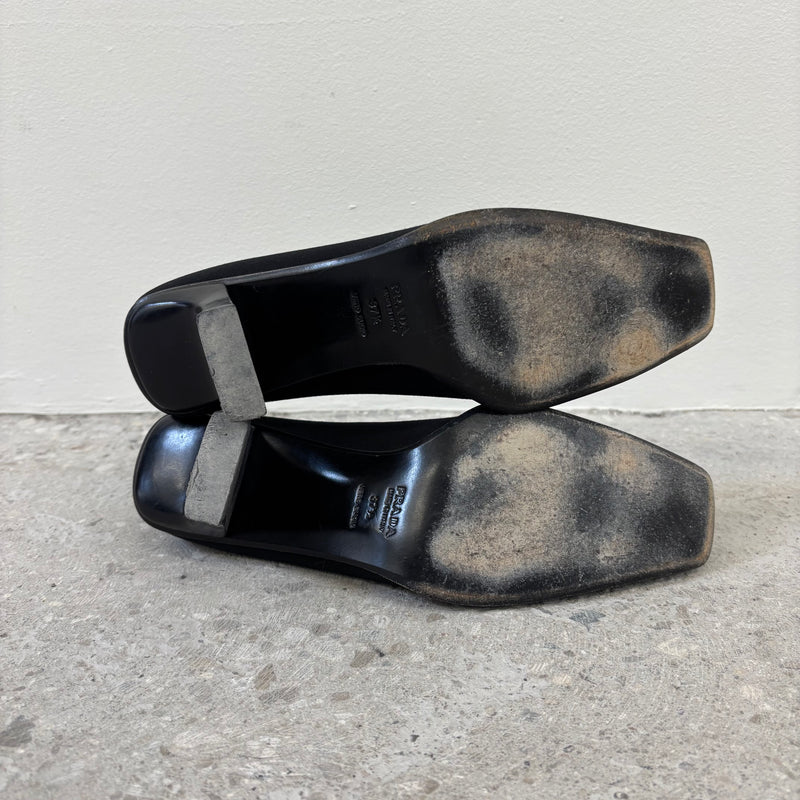Prada Square Toe Heels