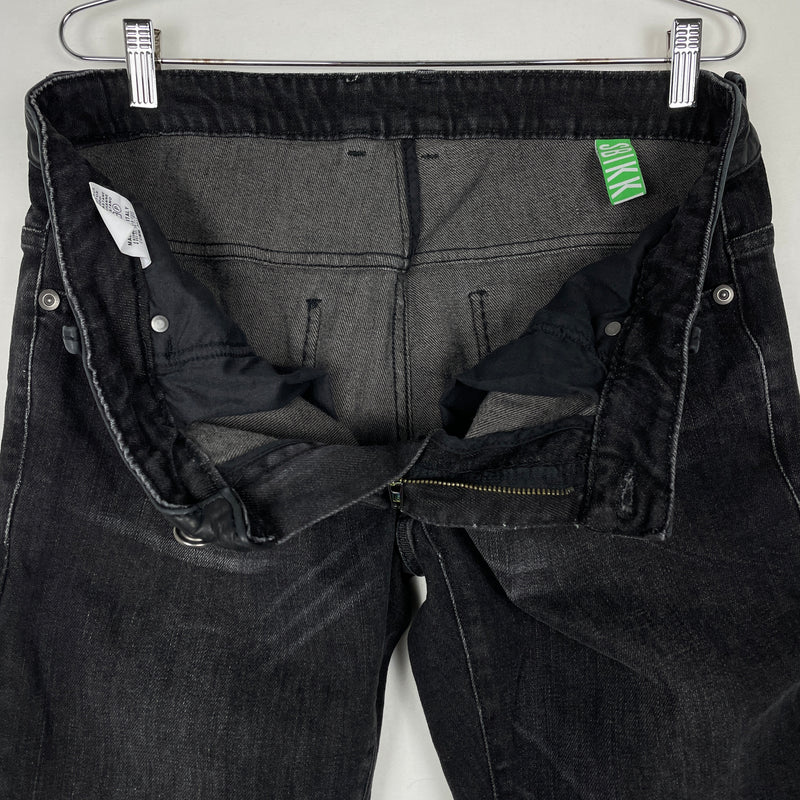 00s Dirk Bikkembergs Leather Waist Slim Fit Jeans
