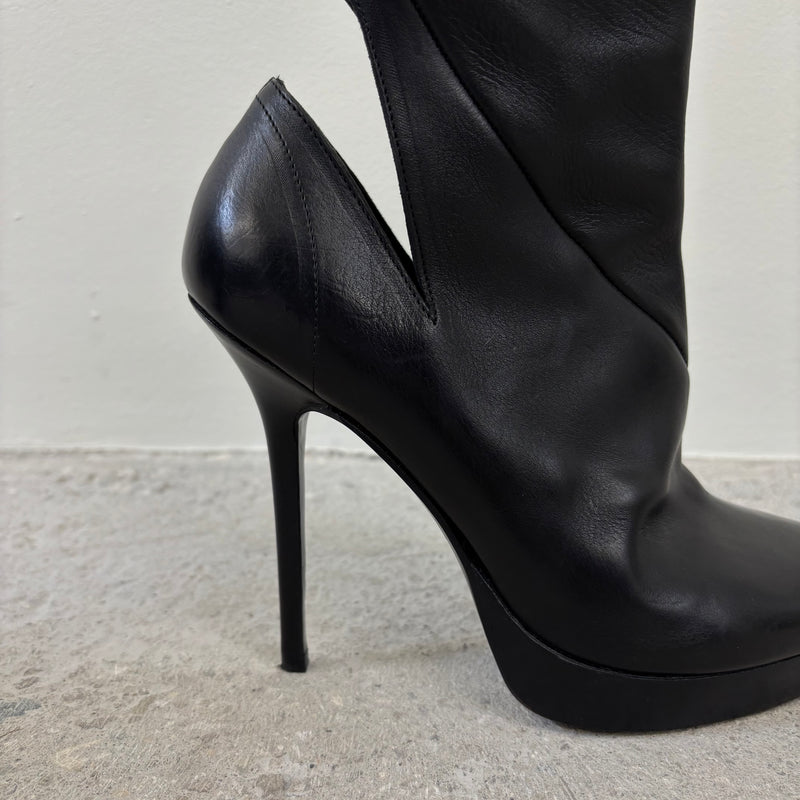 Haider Ackermann Cut Out Back Leather Heels