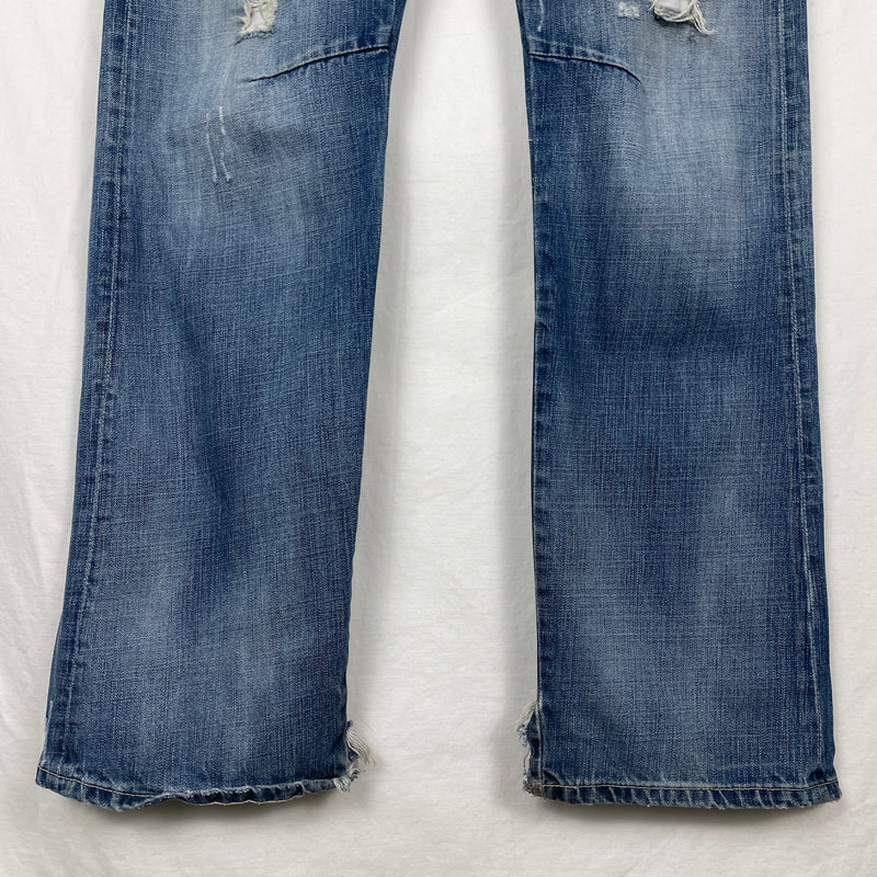 90s Parasuco Ripped Light Wash Straight Leg Jeans