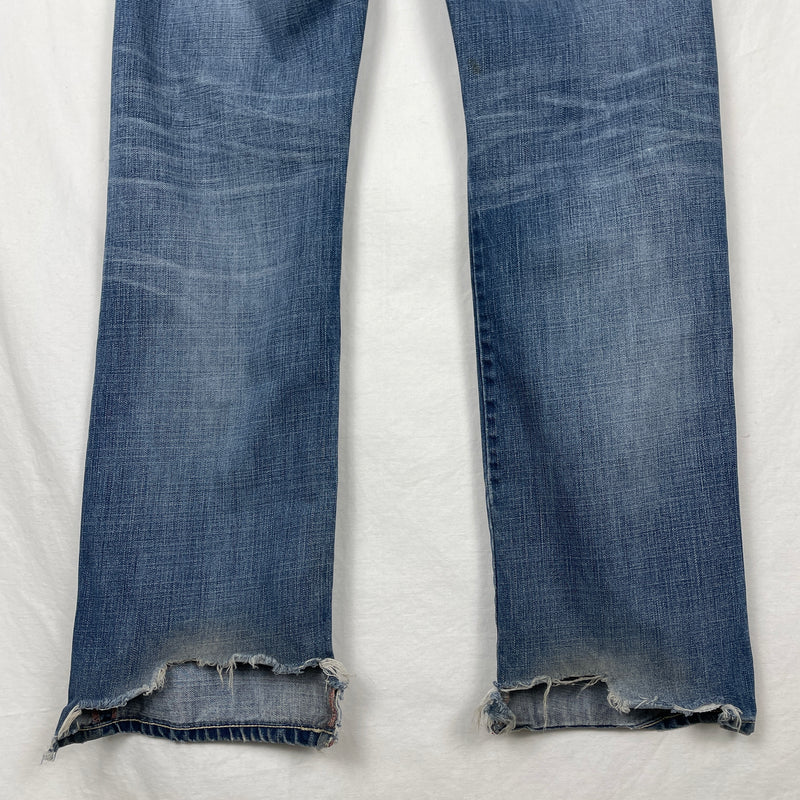 90s Parasuco Ripped Light Wash Straight Leg Jeans