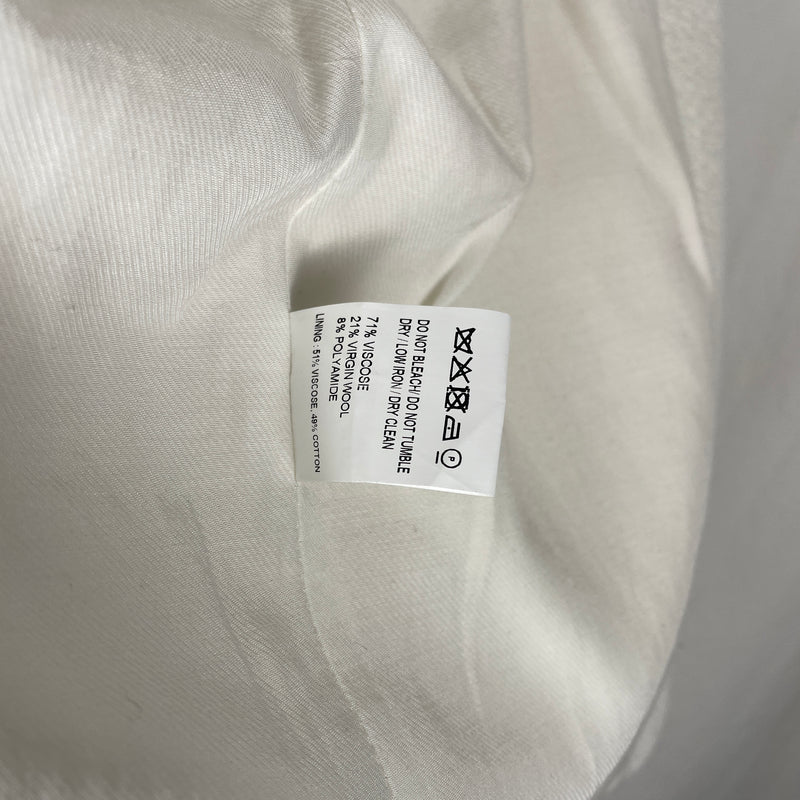 Jacquemus Single Breasted White Textured Blazer