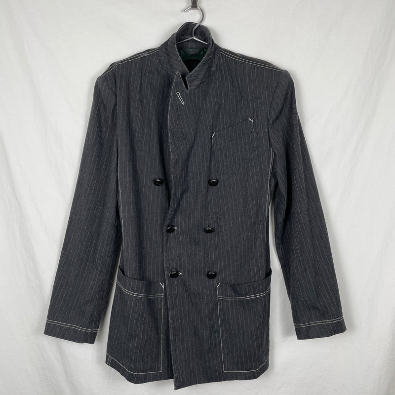90s Junior Gaultier Fabric Switching Double Breasted Coat