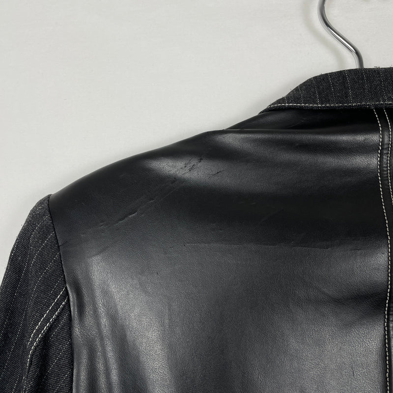 90s Junior Gaultier Fabric Switching Double Breasted Coat