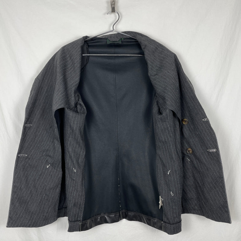 90s Junior Gaultier Fabric Switching Double Breasted Coat