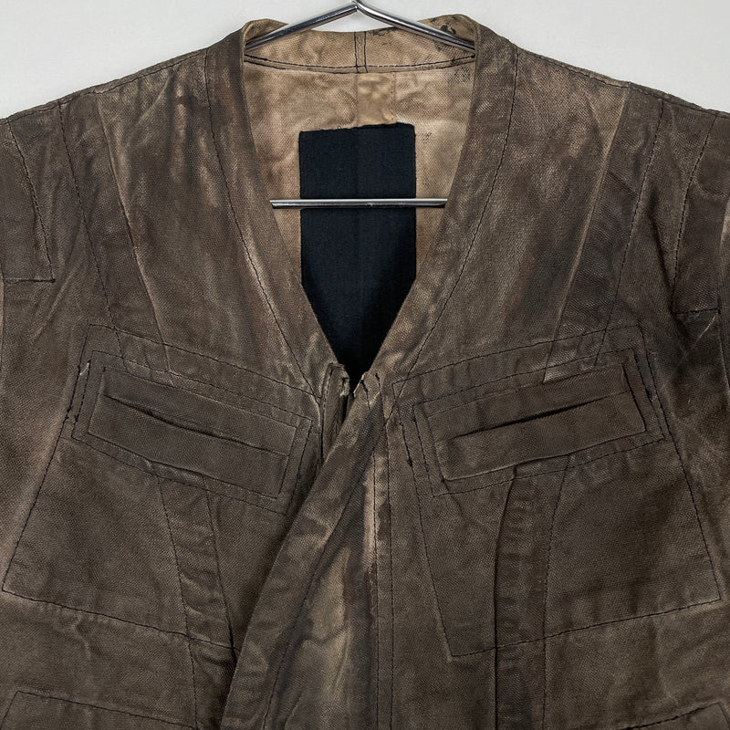 FW05 Rick Owens Slab Oiled Denim Jacket