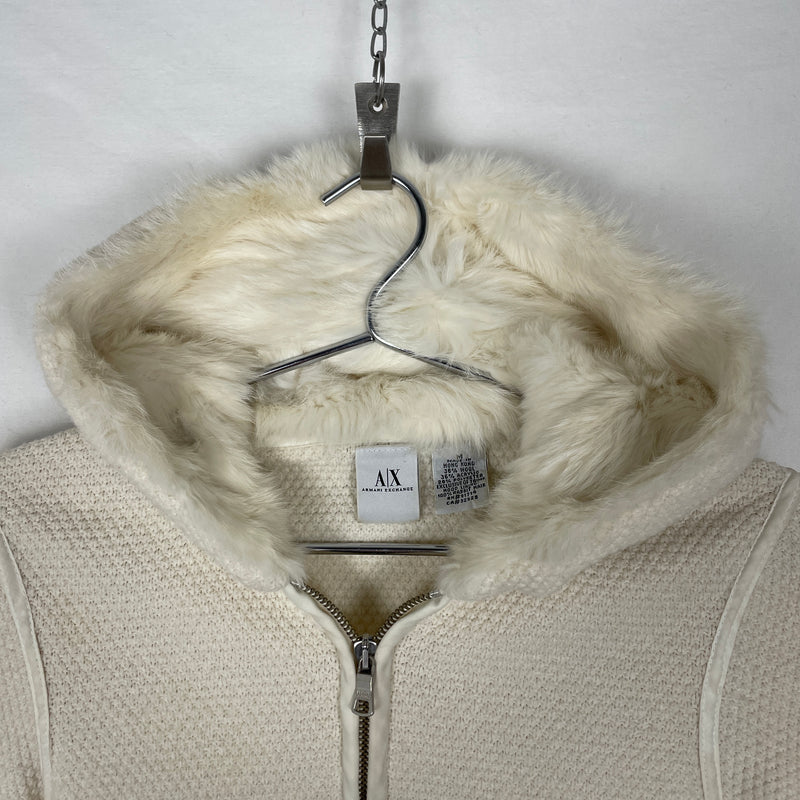 00s Armani Rabbit Fur Hoodie
