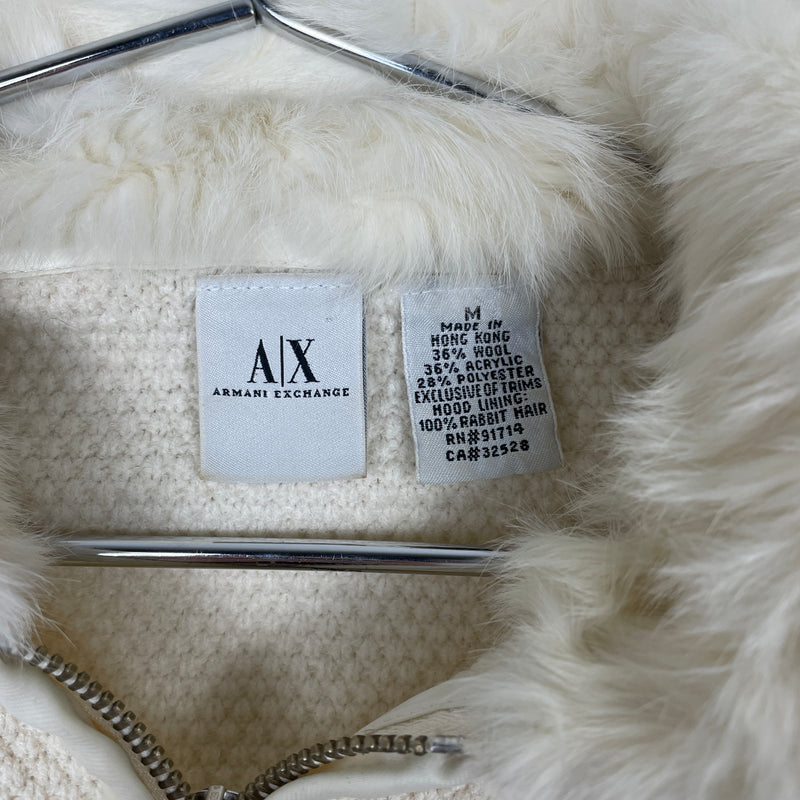 00s Armani Rabbit Fur Hoodie