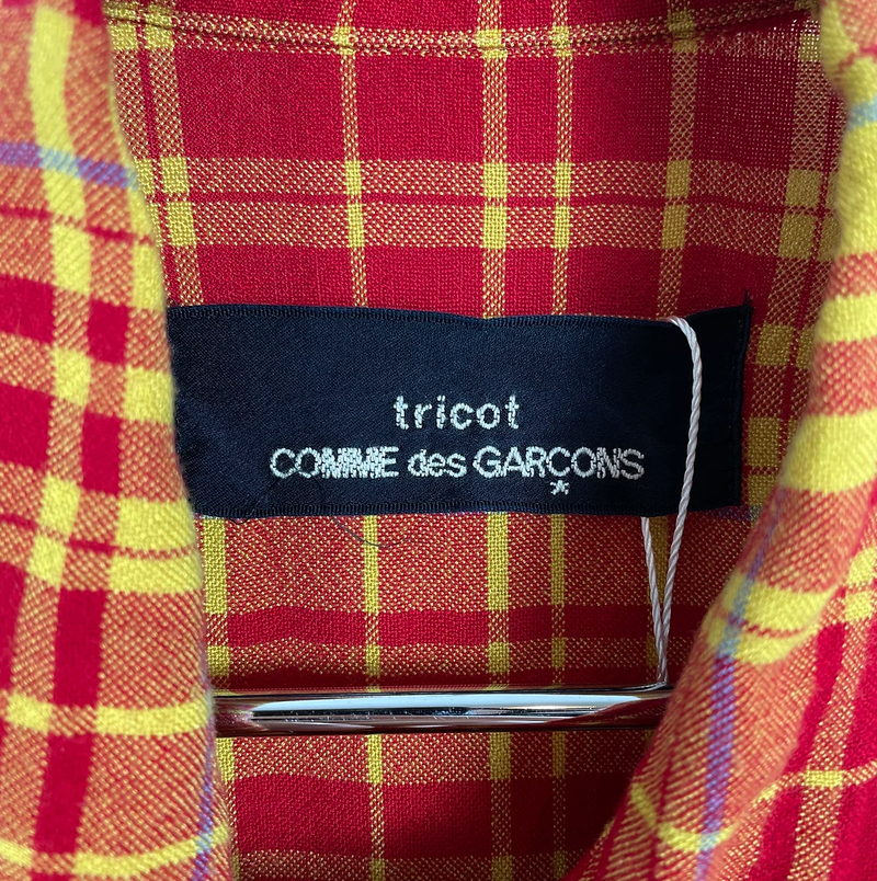 90s Comme des Garçons Tricot Plaid Button Up Shirt