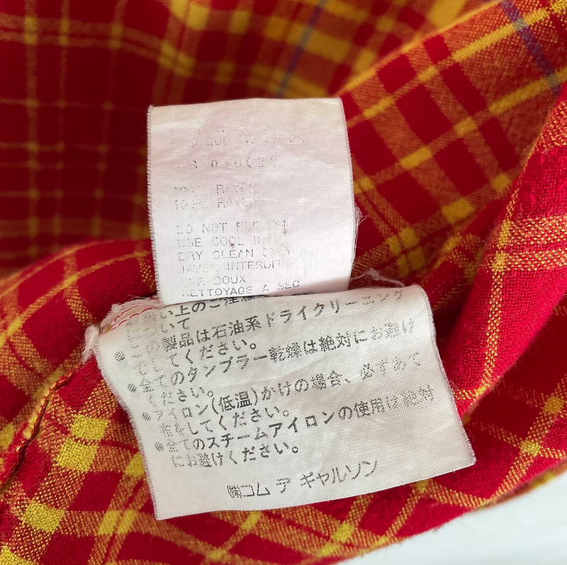 90s Comme des Garçons Tricot Plaid Button Up Shirt