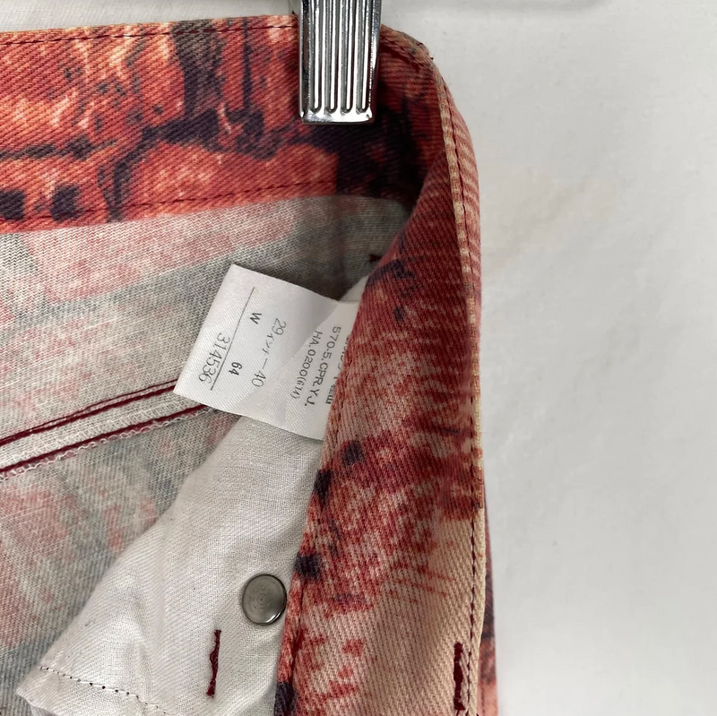 Jean Paul Gaultier Brick Wall Print Jeans
