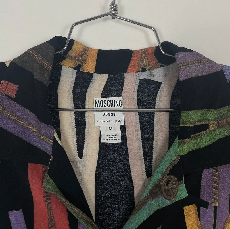 Vintage Moschino Jeans Zipper Button Up Shirt