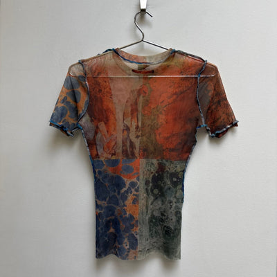 SS00 Jean Paul Gaultier ‘Bacteria’ Print Mesh T-Shirt