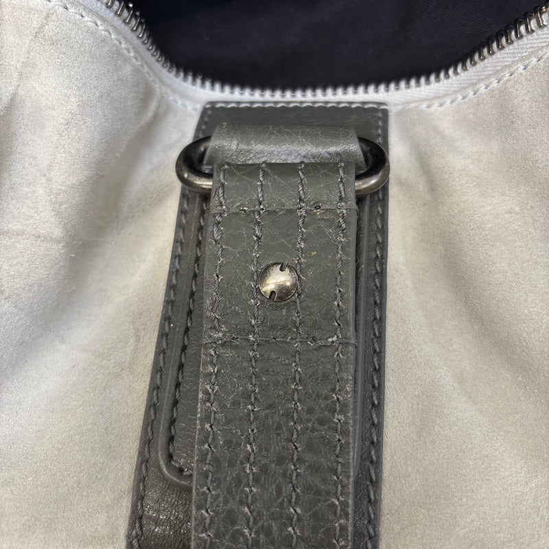 FW14 Balenciaga Suede Dual Pocket Duffle Bag