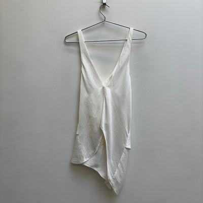 Helmut Lang Cross Front Asymmetric Drape Top