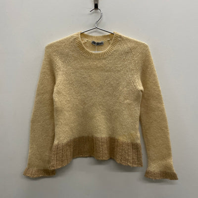 90s Issey Miyake Mustard TwoTone Wool Sweater