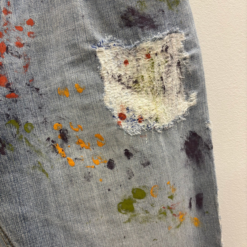 00s Dolce & Gabbana Paint Splattered Distressed Jeans