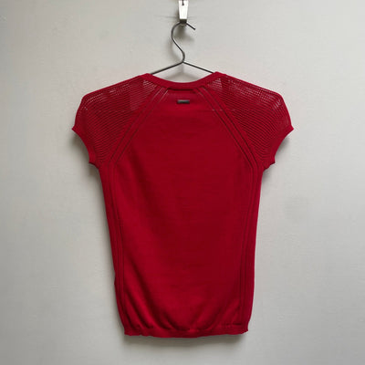 00s Dsquared2 Knit Mesh Sleeve T-Shirt