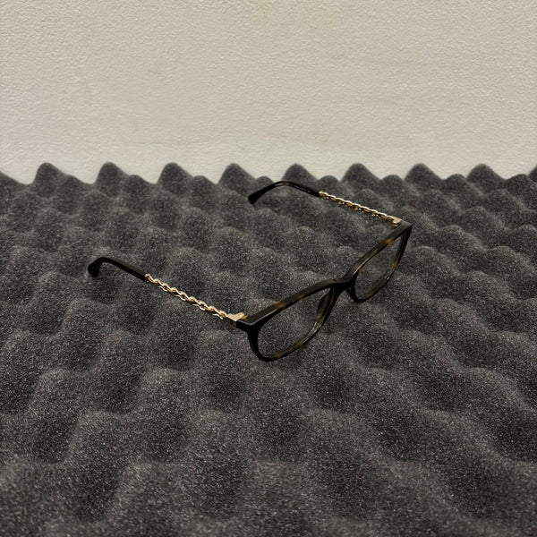 Chanel Dark Tortoise Chain Side Optical Glasses