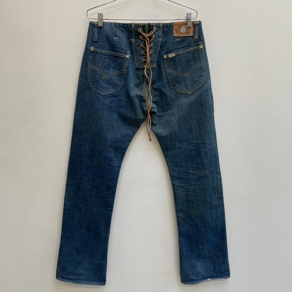 00s Mihara Yasuhiro X Sugar Cane Tie Back Selvedge Denim Jeans